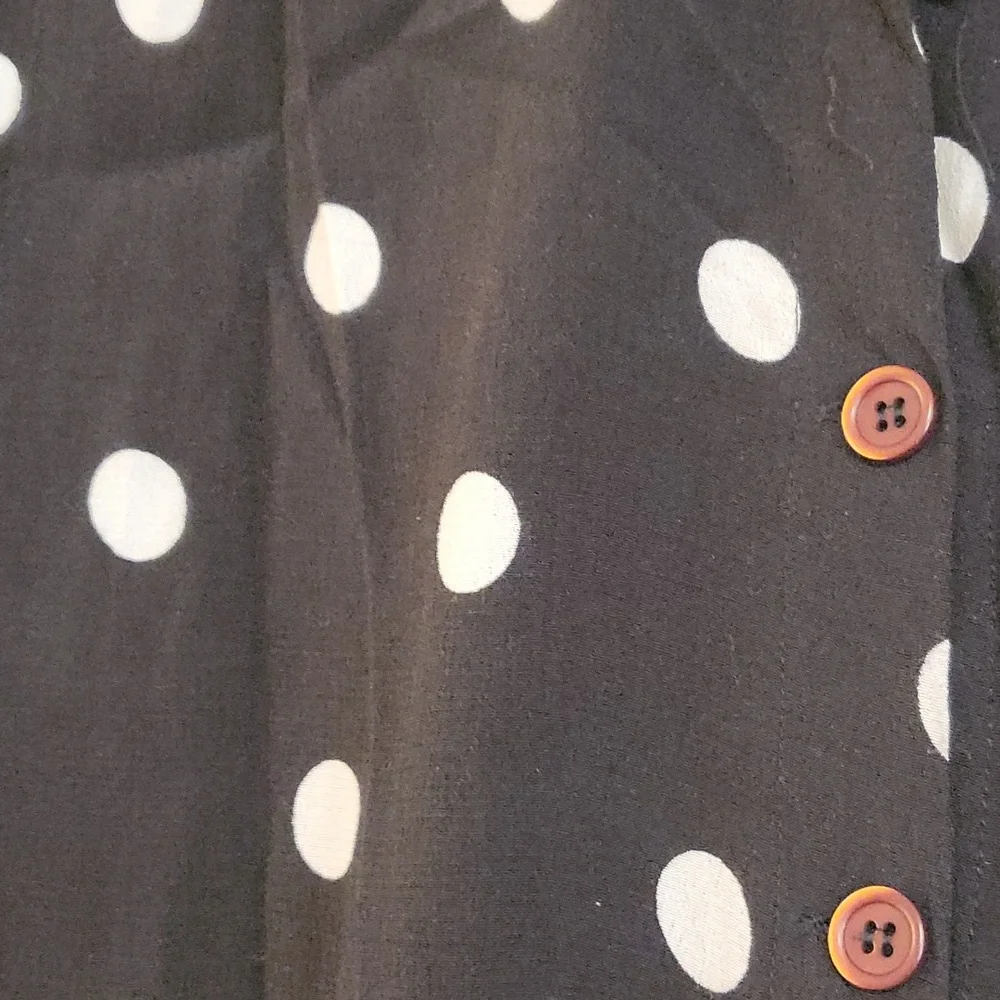 Free People Polka Dot Skirt w Buttons - gentle wear - Picture 5 of 6